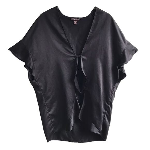 Victoria’s Secret Love Kimono One Size Ruffle Front Dolman Sleeve Tie Front Robe - Picture 12 of 14